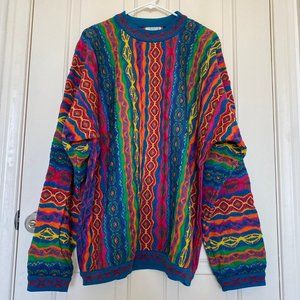 vintage rainbow coogi sweater